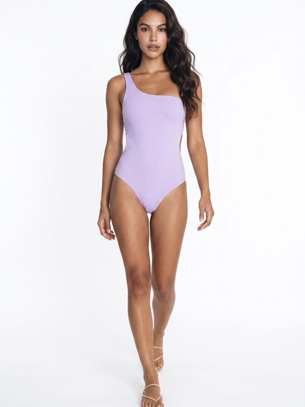 JADE SWIM | Evolve One-Shoulder Lilac One-Piece Swimsuit Women’s Size Small